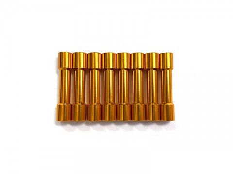 Aluminum Stepped Spacers - 30mm Gold