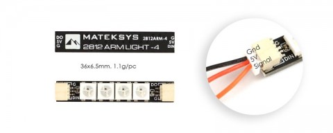 Matek 2812 ARM Light LED 1x4 (4pcs)